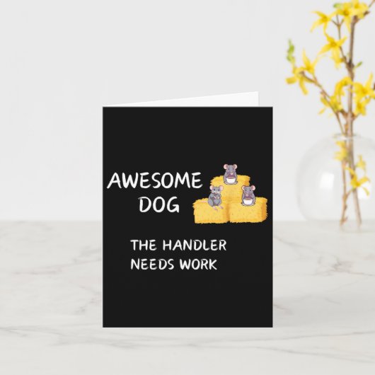 Byrn Hunt - Coffee - Geweldige hondengeleider heef Kaart (Gele Bloem)