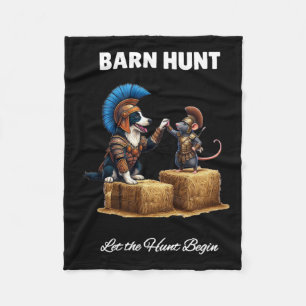 Byrn Hunt Lover - Schattigee Krijger Rat en Border Fleece Deken