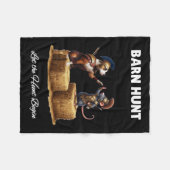 Byrn Hunt Lover - Schattigee krijgerrat en staffor Fleece Deken (Voorkant (Horizontaal))