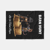 Byrn Hunt Lover - Schattigee krijgerrat en zwarte  Fleece Deken (Voorkant (Horizontaal))