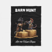 Byrn Hunt Lover - Schattigee krijgerrat en zwarte  Fleece Deken (Voorkant)