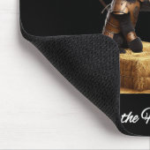 Byrn Hunt Lover - Schattigee krijgerrat en zwarte  Muismat (Hoek)