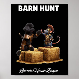 Byrn Hunt Lover - Schattigee krijgerrat en zwarte Poster