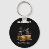 Byrn Hunt Lover - Schattigee krijgerrat en zwarte  Sleutelhanger (Voorkant)
