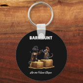 Byrn Hunt Lover - Schattigee krijgerrat en zwarte  Sleutelhanger (Voorkant)