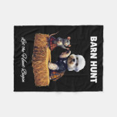 Byrn Hunt Lover - Schattigee Rat en Dandie Dinmont Fleece Deken (Voorkant (Horizontaal))