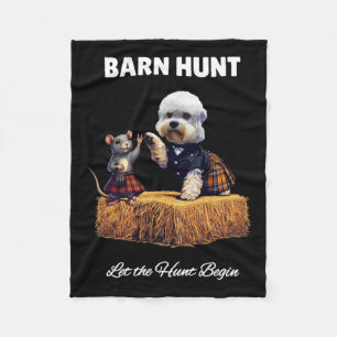 Byrn Hunt Lover - Schattigee Rat en Dandie Dinmont Fleece Deken
