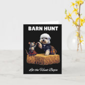 Byrn Hunt Lover - Schattigee Rat en Dandie Dinmont Kaart (Gele Bloem)