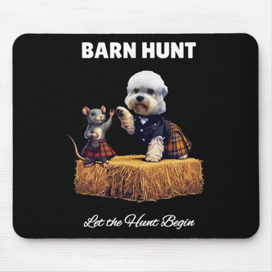 Byrn Hunt Lover - Schattigee Rat en Dandie Dinmont Muismat (Voorkant)