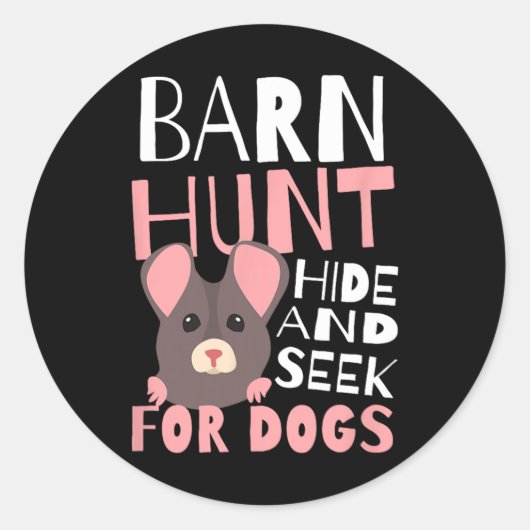 Byrn Hunt Verbergen en zoeken Ontwerp Rn Hunt Ronde Sticker (Voorkant)