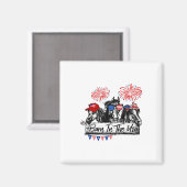 BYRN in de Verenigde Staten Paarden Grappig Paard  Magneet (Voorkant / Achterkant)