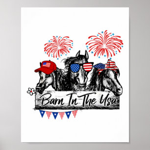 BYRN in de Verenigde Staten Paarden Grappig Paard  Poster