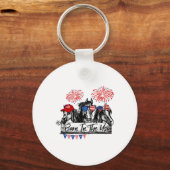 BYRN in de Verenigde Staten Paarden Grappig Paard  Sleutelhanger (Voorkant)