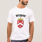 BYRNE Crest Coat of Arms, Translation & Betekenis T-shirt (Voorkant)