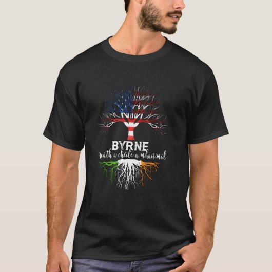Byrne Irish Family Name Shirt Irish Roots (Voorkant)