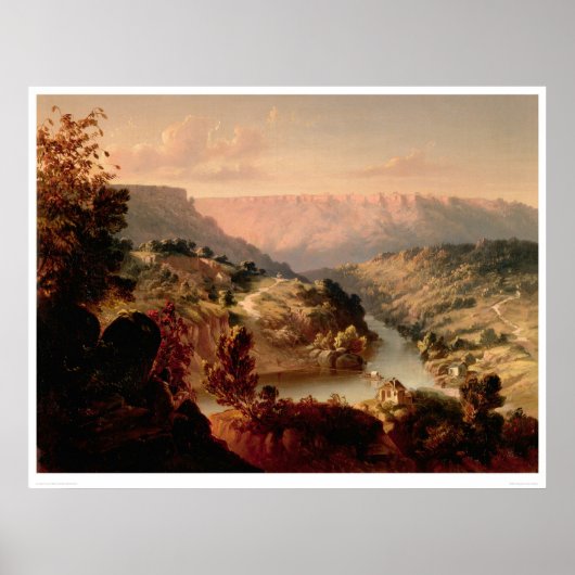 Byrnes Ferry op de Stanislaus (0707A) Poster (Voorkant)