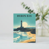 Byron Bay Australië  Beach Lighthouse Briefkaart (Staand voorkant)
