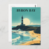 Byron Bay Australië  Beach Lighthouse Briefkaart (Voorkant / Achterkant)