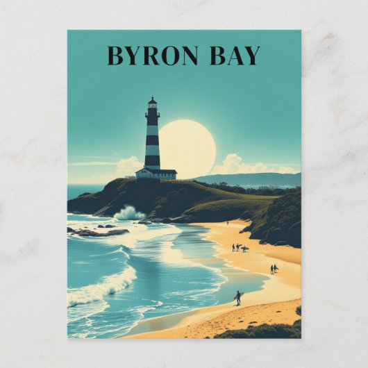 Byron Bay Australië  Beach Lighthouse Briefkaart (Voorkant)