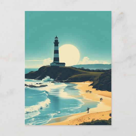 Byron Bay Australië  Beach Lighthouse Briefkaart (Voorkant)