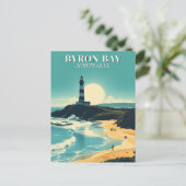 Byron Bay Australië  Beach Lighthouse Briefkaart (Staand voorkant)