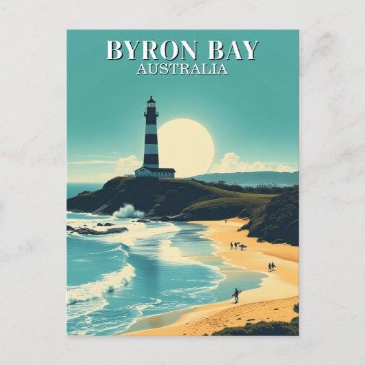 Byron Bay Australië  Beach Lighthouse Briefkaart (Voorkant)