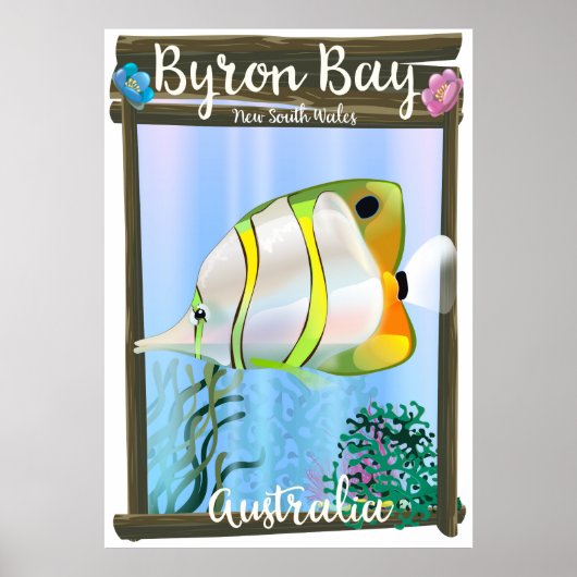 Byron Bay Australië reisposter. Poster (Voorkant)
