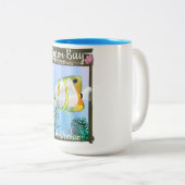 Byron Bay Australië reisposter. Tweekleurige Koffiemok (Voorkant rechts)