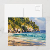 Byron Bay Beach Waterverf schilderen Australië Briefkaart (Voorkant / Achterkant)