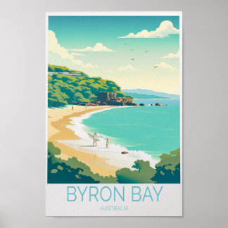 Byron Bay Coastal Travel Poster