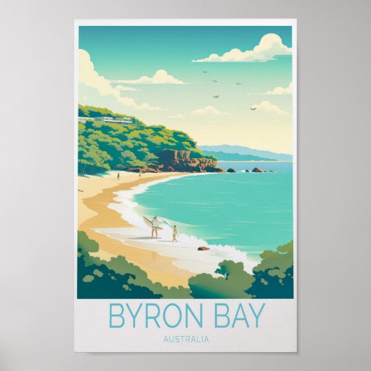 Byron Bay Coastal Travel Poster (Voorkant)