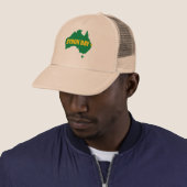 Byron Bay Green en Gold Map Pet (In situ)