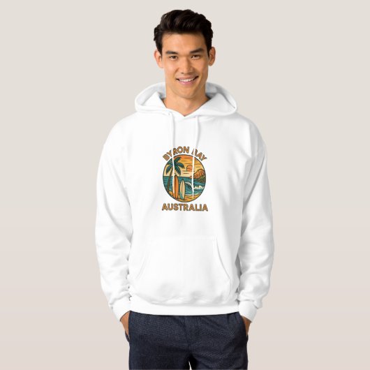 Byron Bay Sunrise – Coastal Summer Vibes Australia Hoodie (Voorkant volledig)