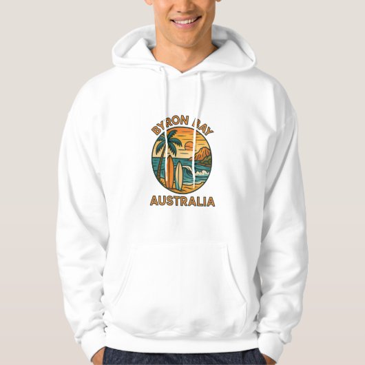 Byron Bay Sunrise – Coastal Summer Vibes Australia Hoodie (Voorkant)