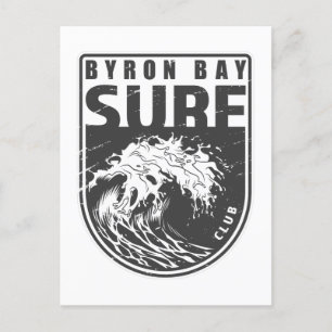 Byron Bay Surf Club Australia Emblem Briefkaart