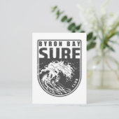 Byron Bay Surf Club Australia Emblem Briefkaart (Staand voorkant)