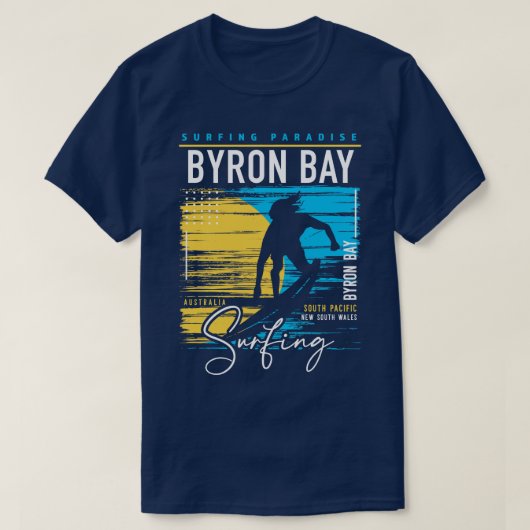 Byron Bay Surfen Graphic Retro Surfen Su T-shirt (Design voorkant)
