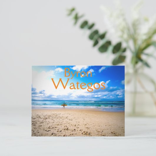 Byron Bay Wategos Beach Surf Briefkaart (Staand voorkant)