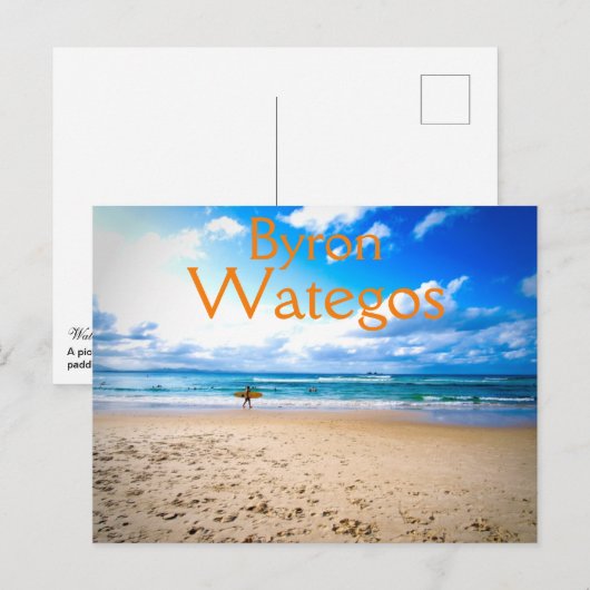 Byron Bay Wategos Beach Surf Briefkaart (Voorkant / Achterkant)