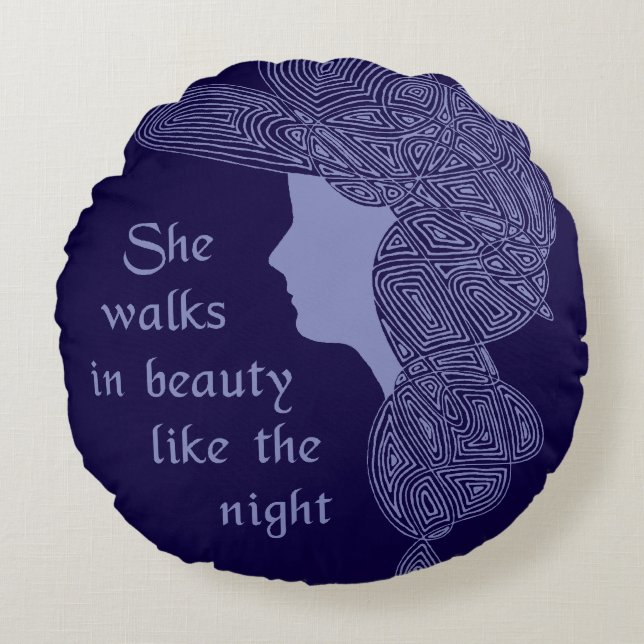 Byron's Lady Rond Kussen (Voorkant)