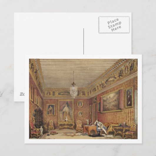 Byron's Room in Palazzo Mocenigo, Venetië (m/v op  Briefkaart (Voorkant / Achterkant)