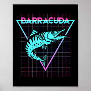 Byrracuda Vis Vissen Esthetisch Retro Byrracuda Poster