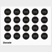 Byrtender Mardi Gras Symbols Gemaskerde Jester Pet Ronde Sticker (Vel)