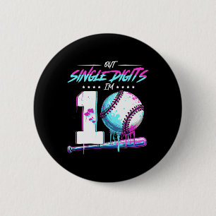 Bysebyll 10 jaar verjaardag dubbele cijfers 10 Bi Ronde Button 5,7 Cm