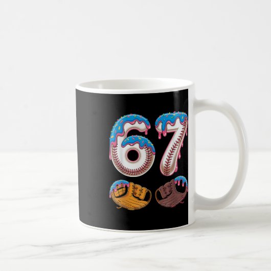 Bysebyll 67 - Ijsdruppel 67 Meme Grappige Speler Koffiemok (Rechts)