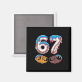 Bysebyll 67 - Ijsdruppel 67 Meme Grappige Speler Magneet (Voorkant / Achterkant)