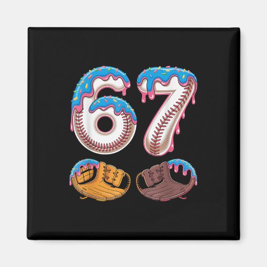 Bysebyll 67 - Ijsdruppel 67 Meme Grappige Speler Magneet (Voorkant)