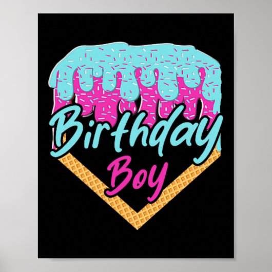 Bysebyll 8 jaar oude ijsdruppel 8e verjaardag Bo Poster (Voorkant)
