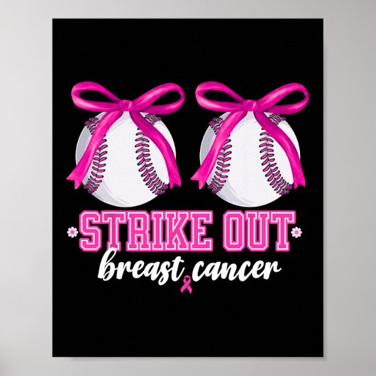 Bysebyll Borst Strike Out Bewustzijn Borstkanker Poster (Voorkant)