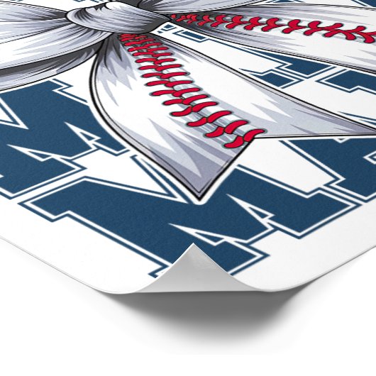 Bysebyll Coquette Bow Bysebyll Mama Bysebyll Mom M Poster (Hoek)